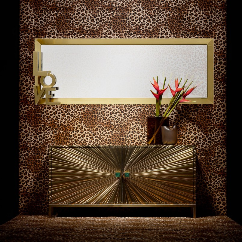 Contemporary golden sideboard - Illumino - Kare Design