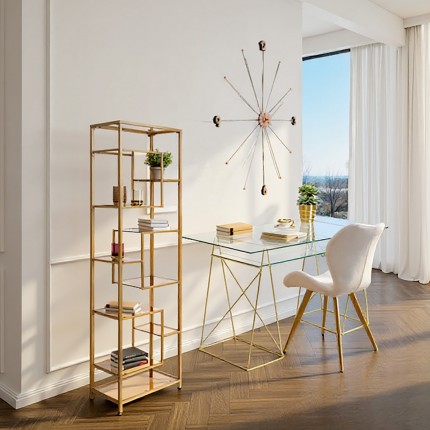 Tréteaux de bureau Polar dorés set de 2 Kare Design