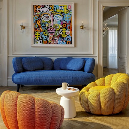 Swivel Armchair Peppo Bloom orange Kare Design Swivel Armchair Peppo Bloom orange Kare Design