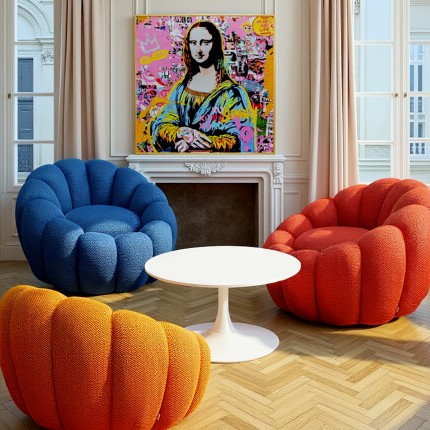 Fauteuil pivotant Peppo Bloom orange Kare Design