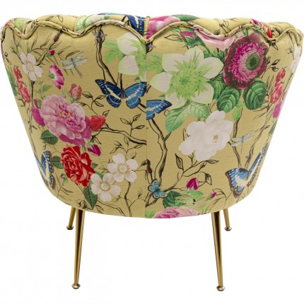 Armchair Water Lily Flower Fever yellow Kare Design