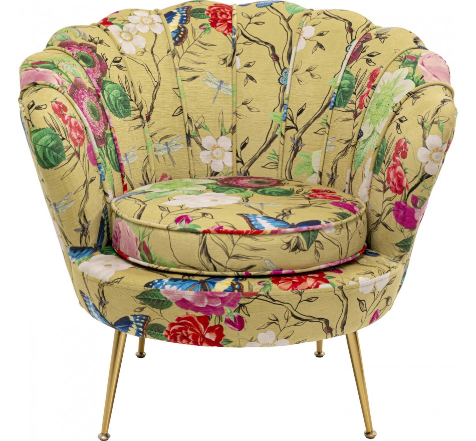 Armchair Water Lily Flower Fever yellow Kare Design Armchair Water Lily Flower Fever yellow Kare Design