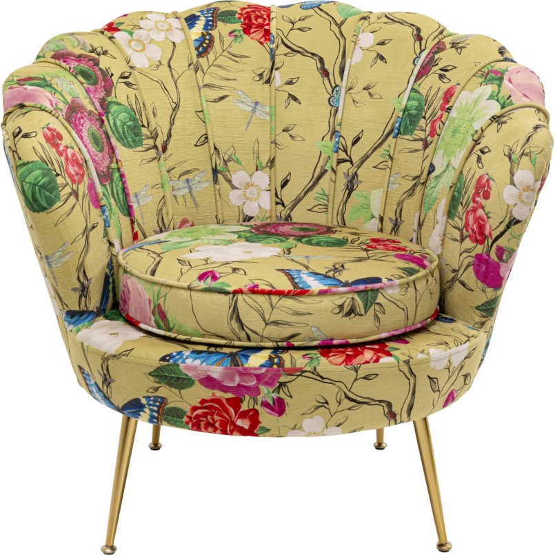 Fauteuil Water Lily doré Flower Fever jaune