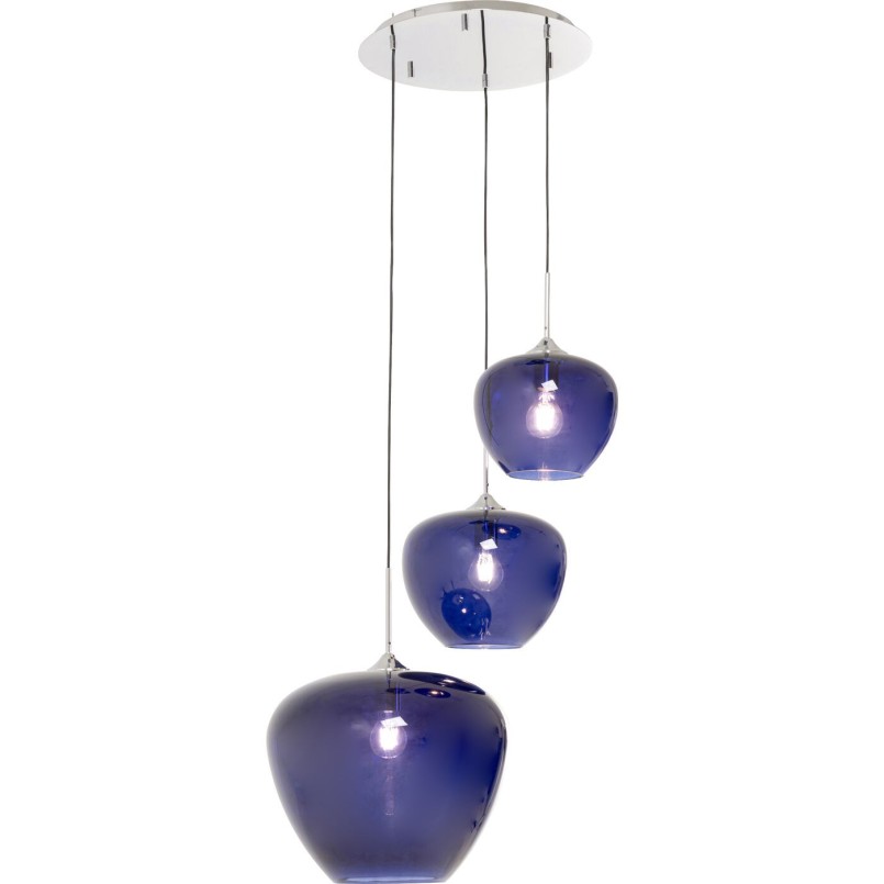 Pendant Lamp Sphere 3 blue Kare Design