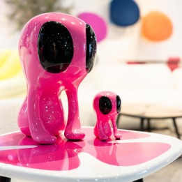 Table d'appoint rose et blanche - Petal - Kare Design