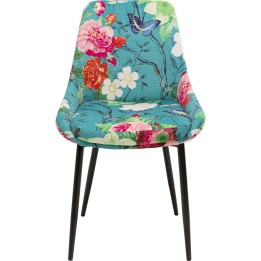 Chaise East Side Flower Fever bleu
