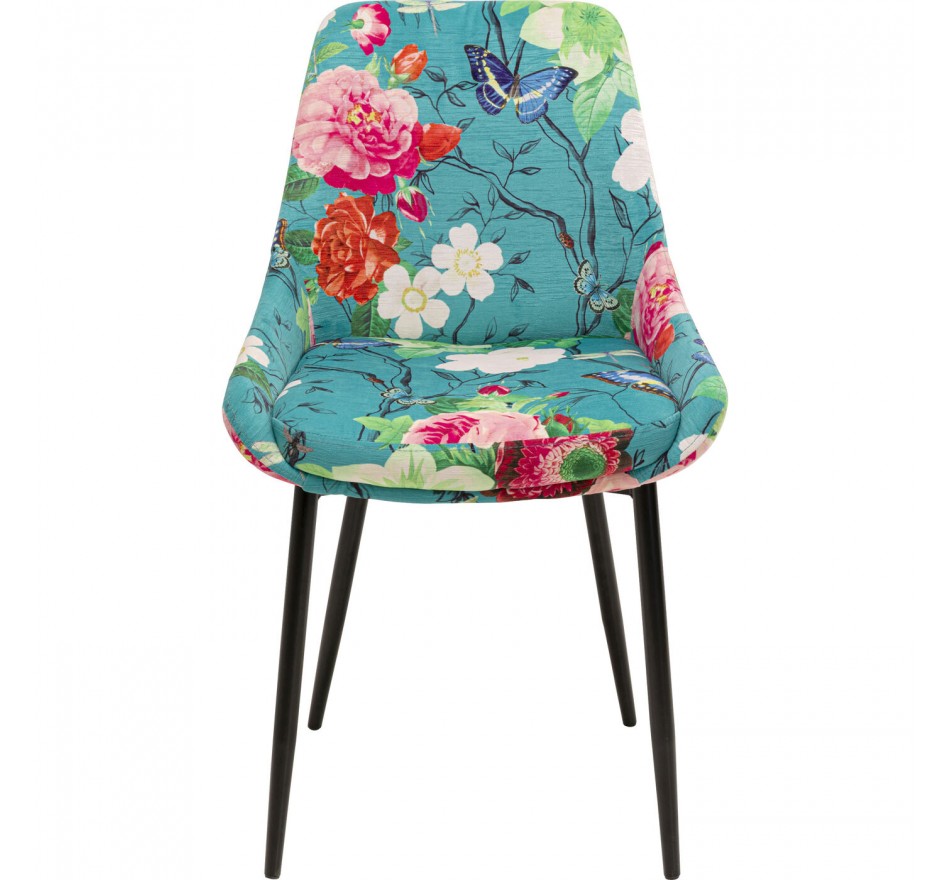 Chaise East Side Flower Fever bleue Kare Design Chaise East Side Flower Fever bleue Kare Design