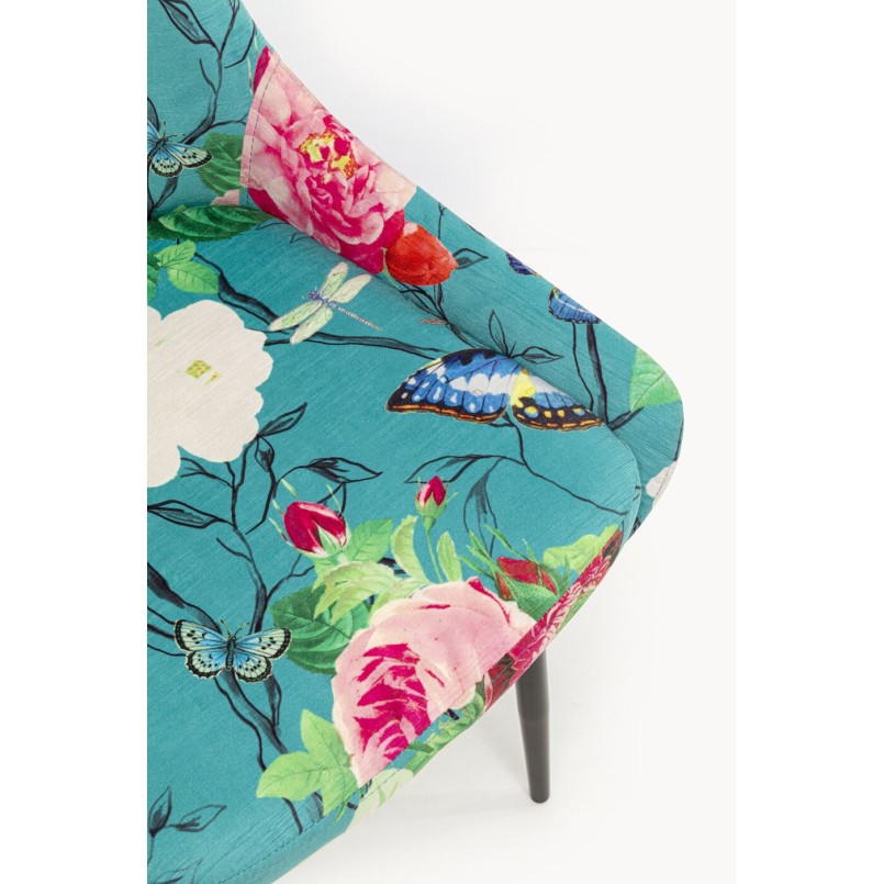 Chair East Side Flower Fever blue Kare Design