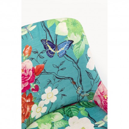 Chaise East Side Flower Fever bleue Kare Design Chaise East Side Flower Fever bleue Kare Design