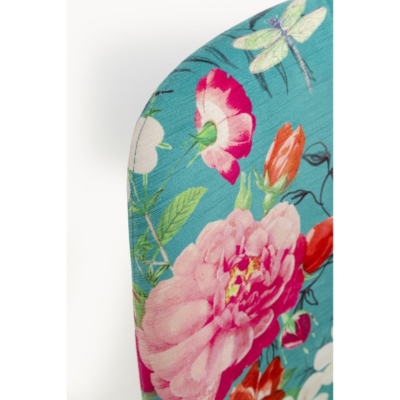 Chaise East Side Flower Fever bleu