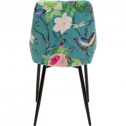 Chaise East Side Flower Fever bleue Kare Design