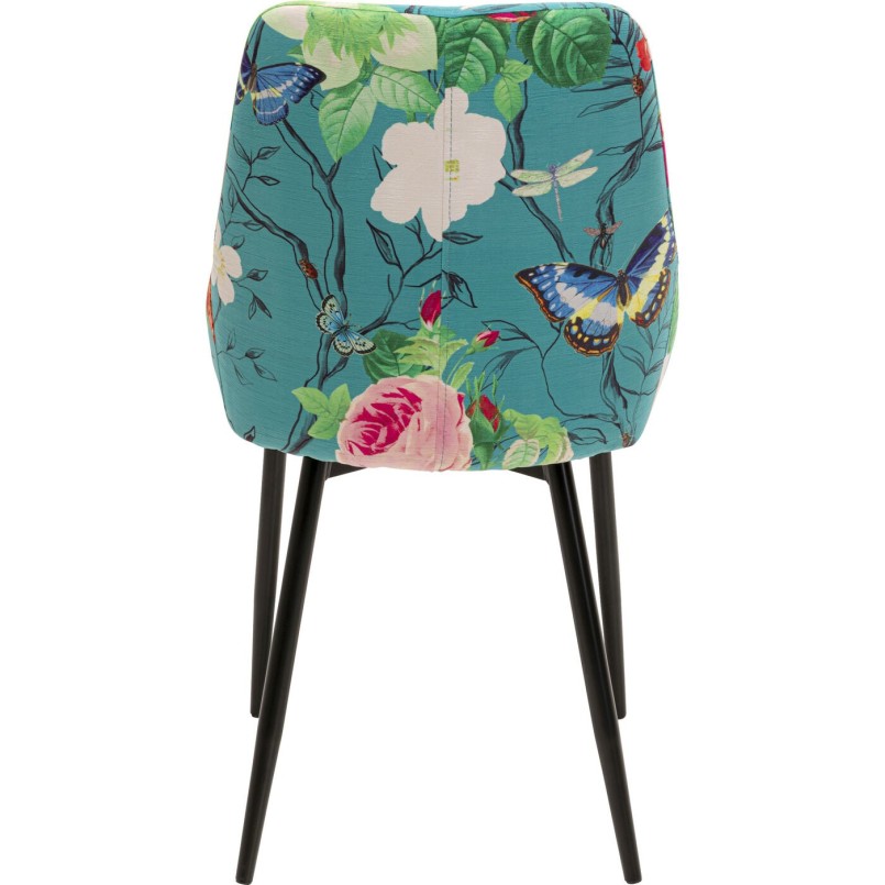 Chaise East Side Flower Fever bleu