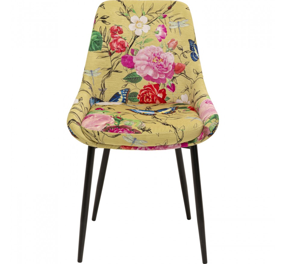 Chaise East Side Flower Fever jaune Kare Design Chaise East Side Flower Fever jaune Kare Design