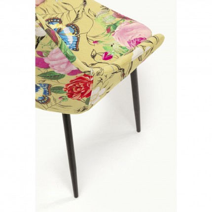 Chaise East Side Flower Fever jaune Kare Design