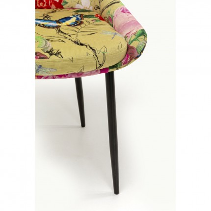 Chaise East Side Flower Fever jaune Kare Design