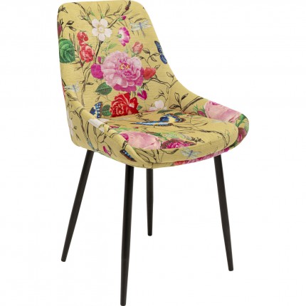 Chaise East Side Flower Fever jaune Kare Design