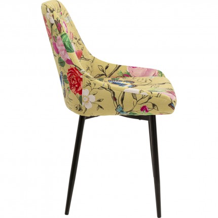 Chaise East Side Flower Fever jaune Kare Design