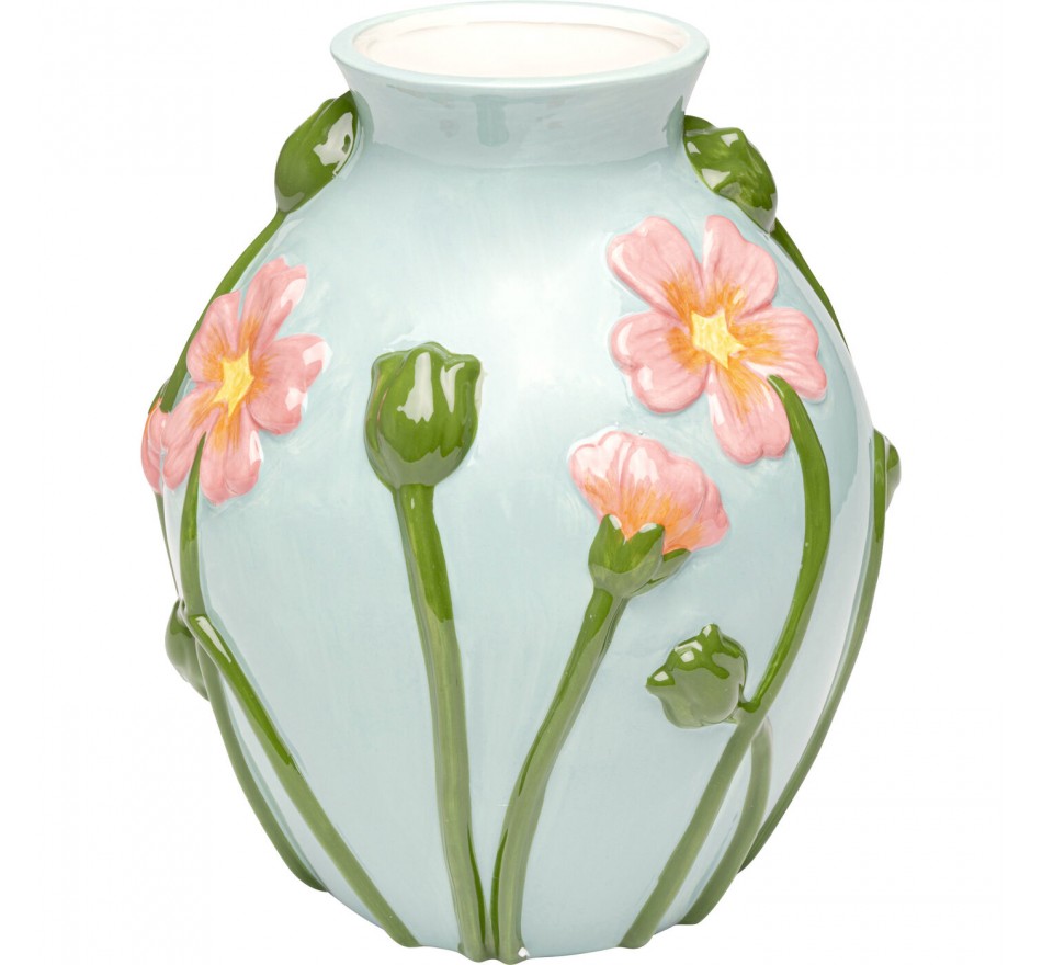 Vase bleu fleurs Kare Design