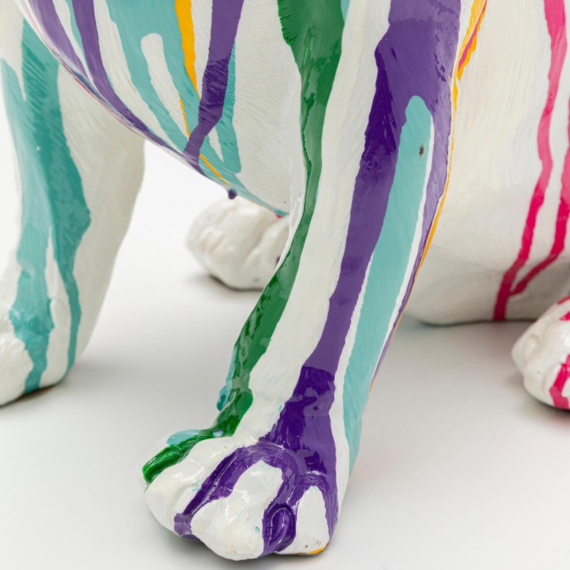 Déco chien multicolore avec une glace sur la tête - Kare Design
