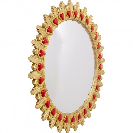 Miroir coeur enflammé 81cm Kare Design