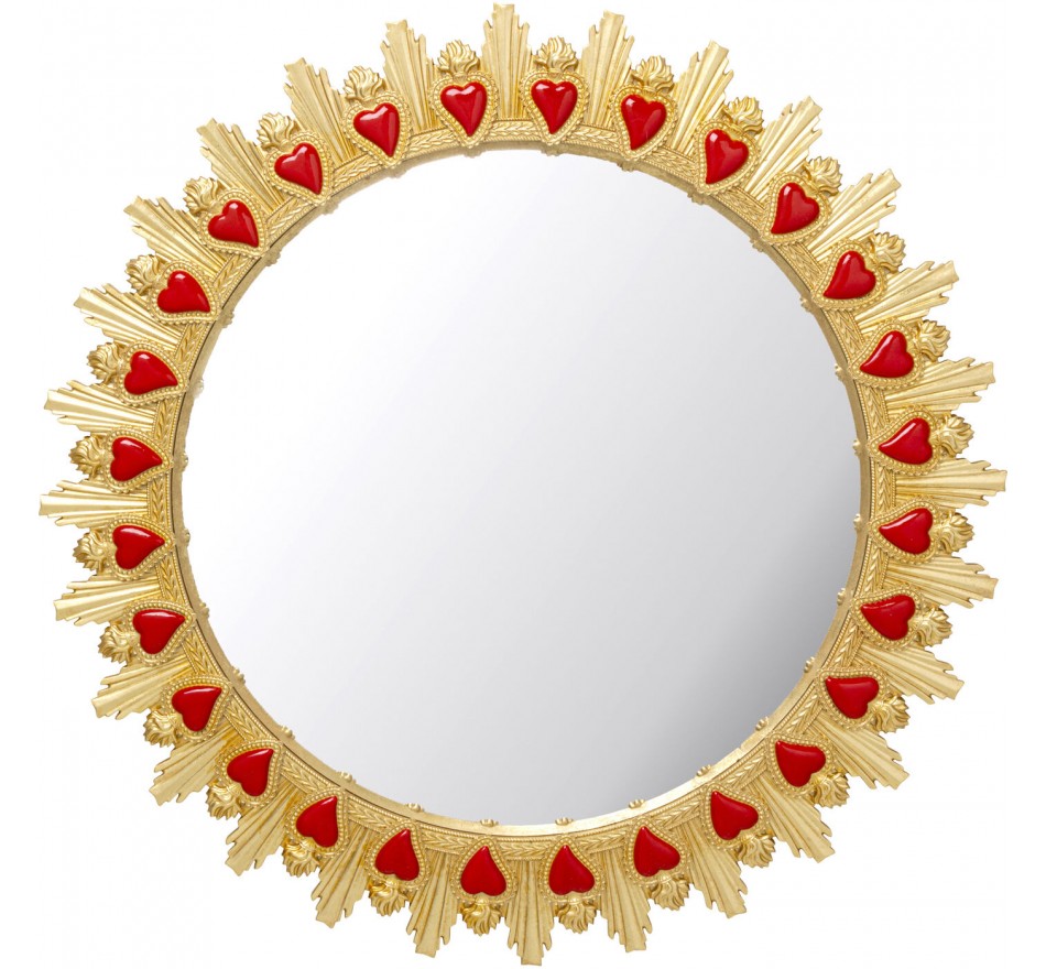 Miroir coeur enflammé 81cm Kare Design Miroir coeur enflammé 81cm Kare Design