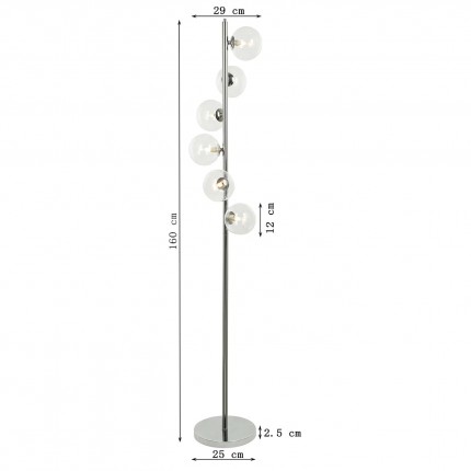 Floor Lamp Scala Balls 160cm chrome Kare Design Floor Lamp Scala Balls 160cm chrome Kare Design