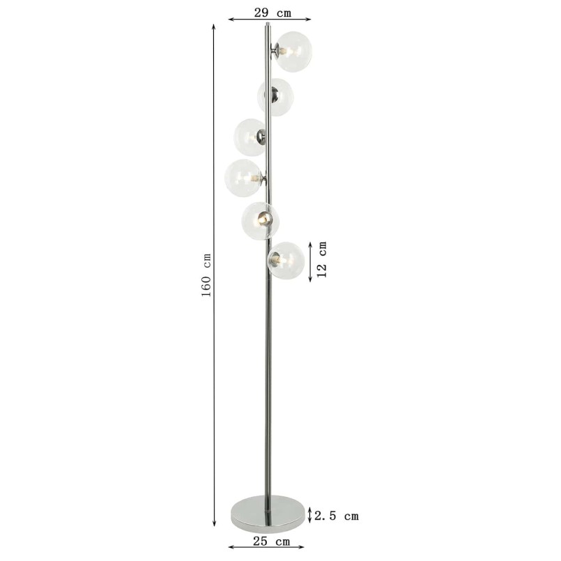 Lampadaire chromé - Scala Balls - Kare Design