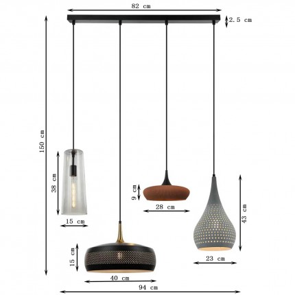 Suspension Melange 107cm Kare Design