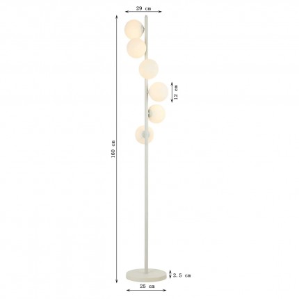 Floor Lamp Scala Balls 160cm black and white Kare Design Floor Lamp Scala Balls 160cm black and white Kare Design