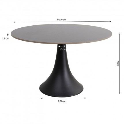 Outdoor Table Grande Possibilita black Ø110cm Kare Design Outdoor Table Grande Possibilita black Ø110cm Kare Design