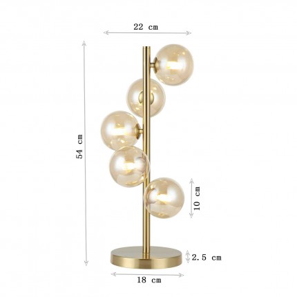Lampe Scala Balls 54cm dorée Kare Design