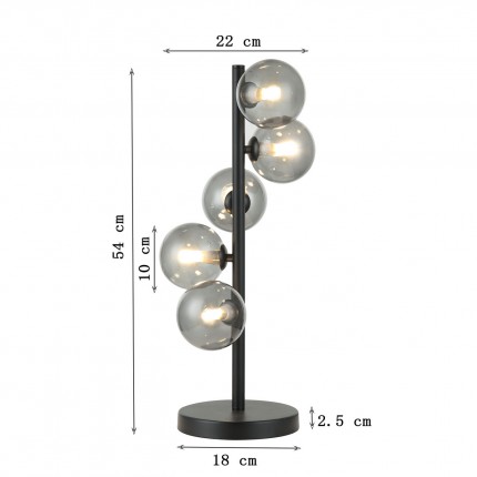 Table Lamp Scala Balls 54cm black Kare Design