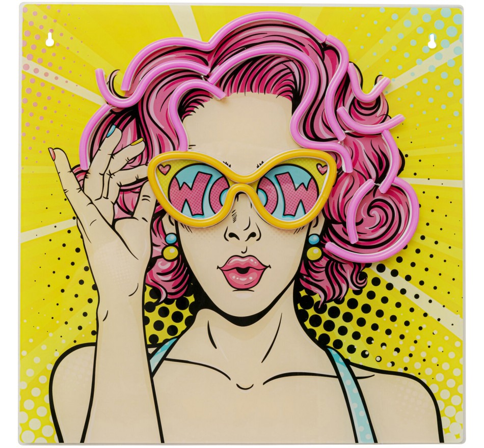 Tableau LED femme BD 39x39cm Kare Design