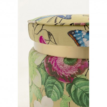 Tabouret Flower Fever 39cm jaune Kare Design