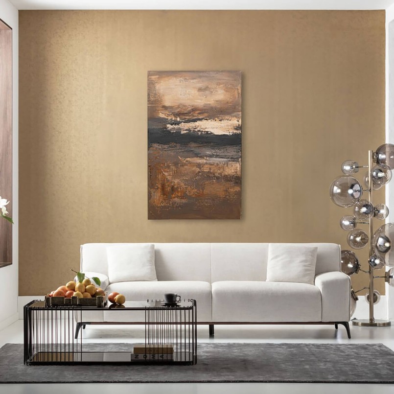Tableau abstrait marron - Dusty Horizon - Kare Design
