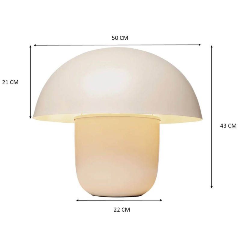 Lampe champignon rétro en acier beige - Mushroom - Kare Design