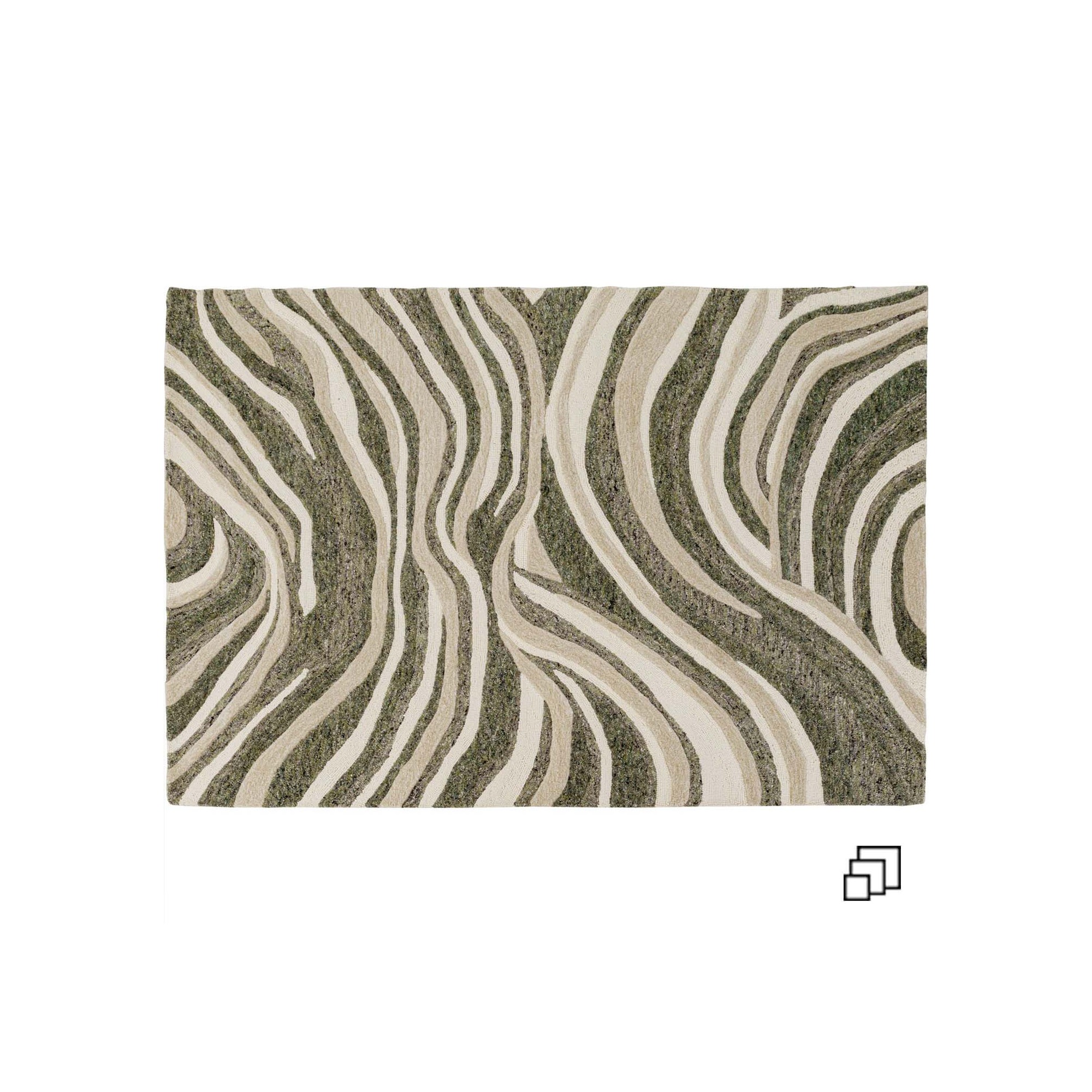 Tapis Shape Wave Kare Design