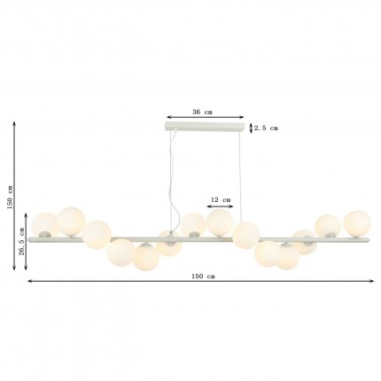 Suspension Scala Balls 150cm beige Kare Design