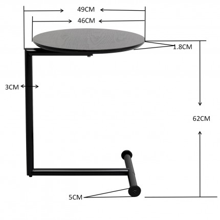 Table d'appoint Easy Living chromée Kare Design