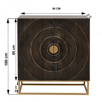 Sideboard Madeira 2 doors black Kare Design