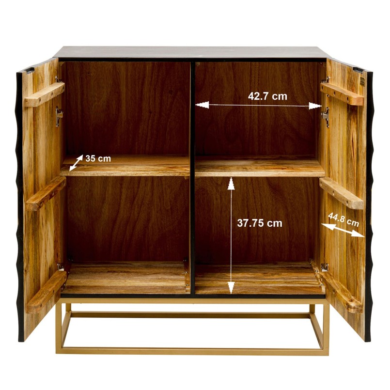 Buffet noir en bois sculpté - Madeira - Kare Design