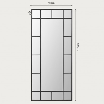 Miroir Window 200x90cm noir Kare Design