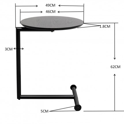 Table d'appoint Easy Living noire Kare Design