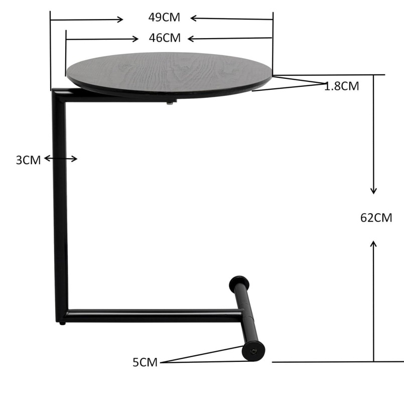 Modern black side table - Easy Living - Kare Design