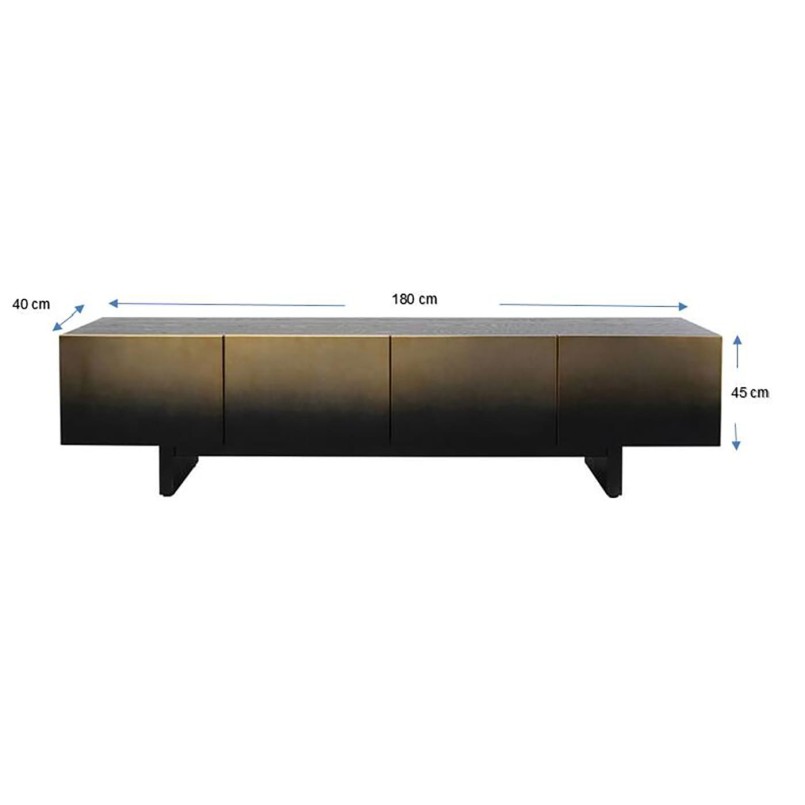 Gold and black TV stand - Prezioso - Kare Design
