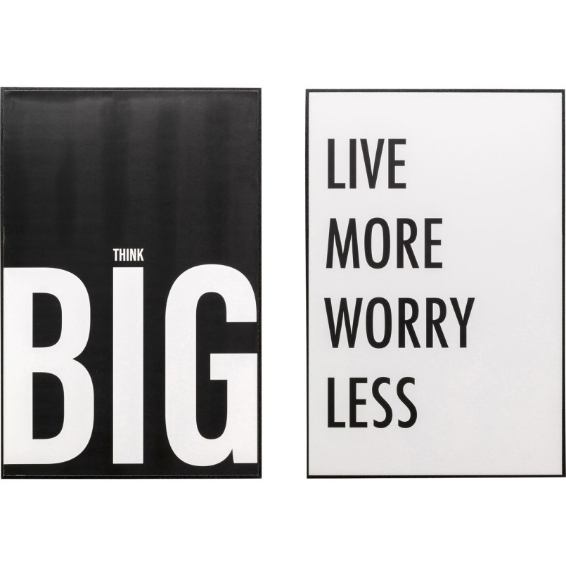 Tableau encadré Big Live More (2/Set)