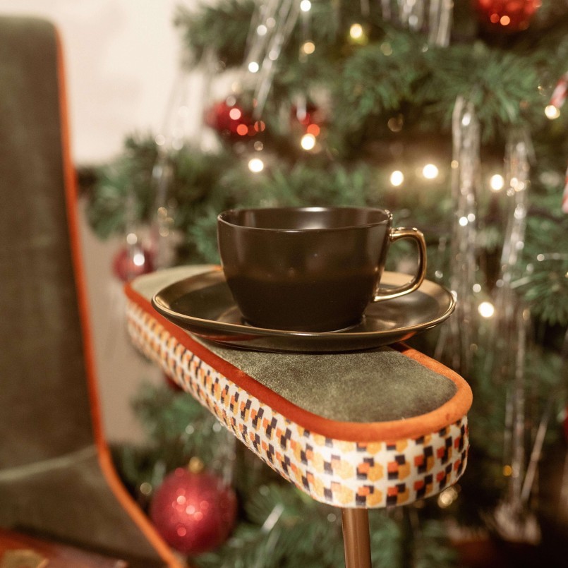 Tasses à café vertes et dorées - Vibrations - Kare Design