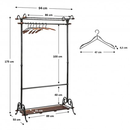 Clothing Rack Cosmopolitan (13-part) Kare Design