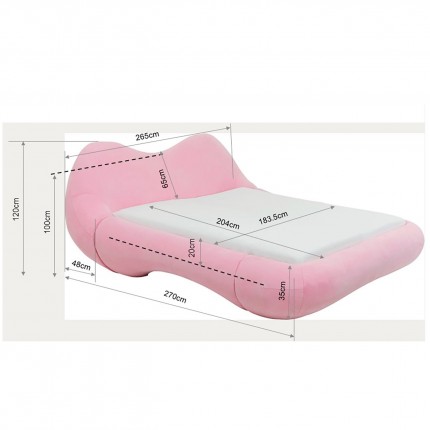 Bed Fluid Dreams pink 180x200cm Kare Design