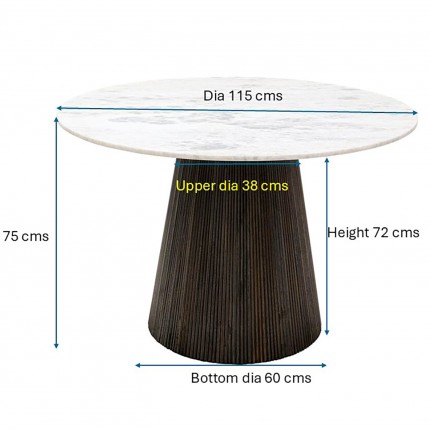 Table Glenn 115cm Kare Design